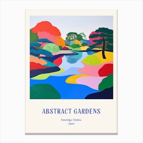 Colourful Gardens Hamarikyu Gardens Japan 3 Blue Poster Canvas Print