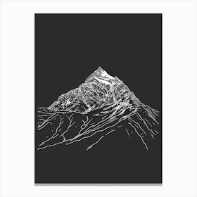 Ben More Crianlarich Mountain Line Drawing 1 Canvas Print