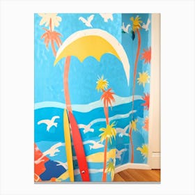 Surfboard Mural Canvas Print