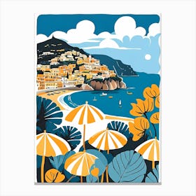 Summer In Positano Painting (161) Canvas Print