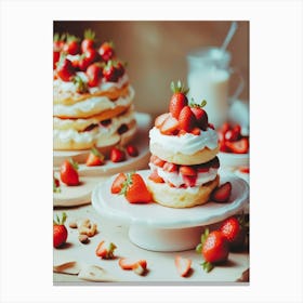 Strawberry Desserts Canvas Print