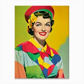 Rosalind Russell Colourful Pop Movies Art Movies Canvas Print