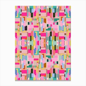 Mid Century Colorful Geometric | 02 Canvas Print