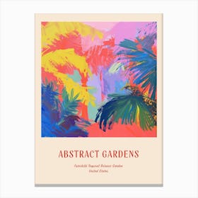 Colourful Gardens Fairchild Tropical Botanic Garden Usa 2 Red Poster Canvas Print
