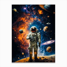 Astronaut In Space Canvas Print