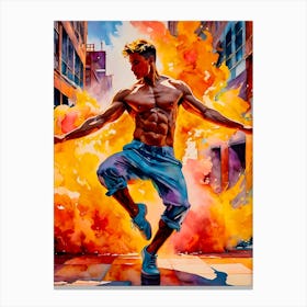 Street Art Dancer Painting Canvas Print