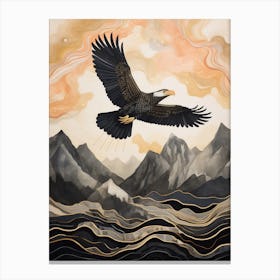 California Condor Gold Detail Painting Canvas Print