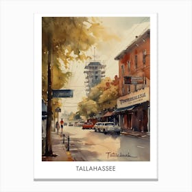 Tallahassee Watercolor 1travel Poster Canvas Print