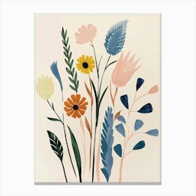 Painted Florals Fountain Grass 2 Canvas Print