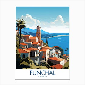 Funchal Travel Print Portugal Gift Canvas Print