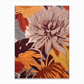 Fall Botanicals Chrysanthemum 1 Canvas Print