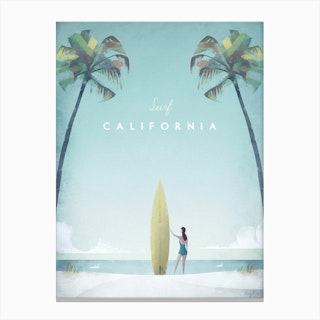 Surf California Canvas Print