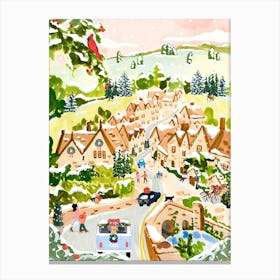 Christmas at Cotswolds Canvas Print