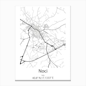 Noci,Italy Minimalist Map Canvas Print