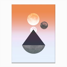 Moon Triangle Canvas Print
