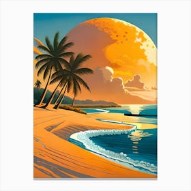 Sunset On The Beach Canvas Print