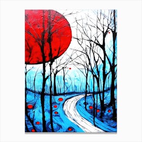 Road Less Traveled - Road In The Woods Canvas Print