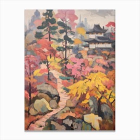 Autumn Gardens Painting Koraku En Japan 1 Canvas Print