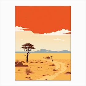 Namibia Travel Illustration Canvas Print