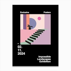 Impossible Landscapes Exhibition Archive Poster 25 Canvas Print