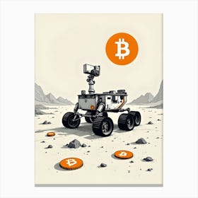 Bitcoin Rover Canvas Print