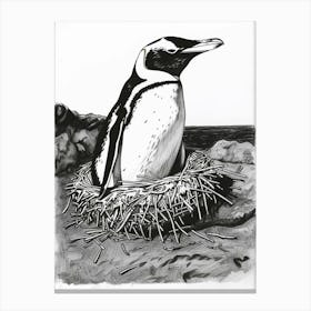 Emperor Penguin Nesting 2 Canvas Print