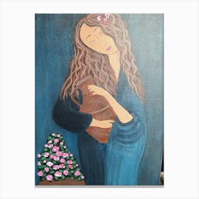 Girl with a jug Canvas Print