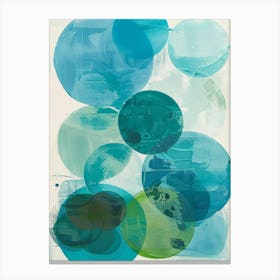 'Blue Circles' 5 Canvas Print