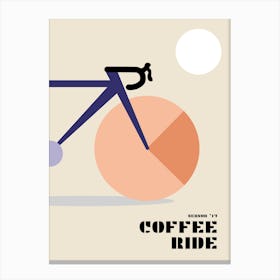 Coffee Ride I - Purple Canvas Print