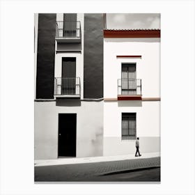 Seville, Spain, Spain, Black And White Photography 4 Canvas Print