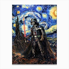 Darth Vader Starry Night Canvas Print