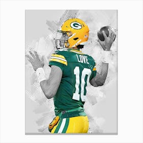 Jordan Love Green Bay Packers Canvas Print