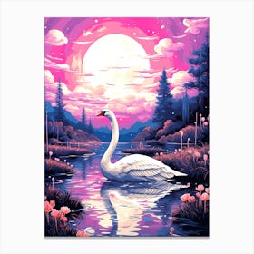 Swan On The Lake Canvas Print