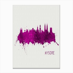 Mysore India City Purple Canvas Print