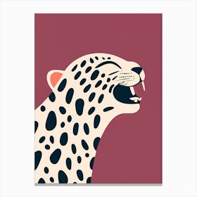 Leopard Print Minimal Illustration Canvas Print