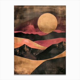 Sunset In The Mountains 30 Canvas Print