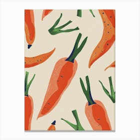 Carrots Pattern Illustration 2 Canvas Print