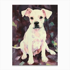 A French Bulldog Dog Painting, Impressionist 1 Canvas Print