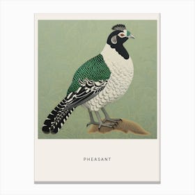 Ohara Koson Inspired Bird Painting Pheasant 5 Poster Canvas Print