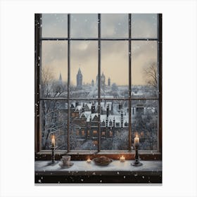 Winter Cityscape London United Kingdom 8 Canvas Print