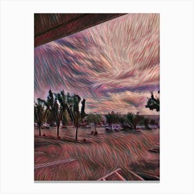 Person - Sunset Over The Parking Lot Canvas Print