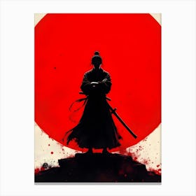 A Samurai's Silhouette A Symbol of Strength and Resilience Canvas Print