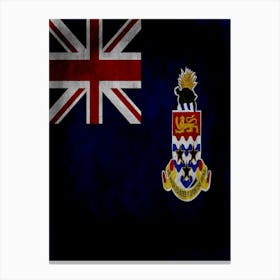 Cayman Islands Flag Texture Canvas Print