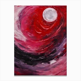 Red Moon Above Us Canvas Print