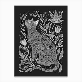 Balinese Cat Minimalist Illustration 2 Canvas Print