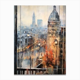 Winter Cityscape London United Kingdom 13 Canvas Print