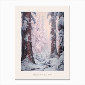 Dreamy Winter National Park Poster  Sequoia National Park United States 3 Canvas Print