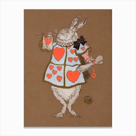White Rabbit With Herald's Costume Design (1915), Alice in Wonderland Canvas Print