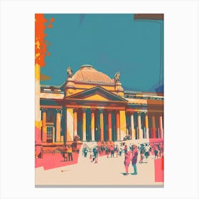 The Met New York Colourful Silkscreen Illustration 4 Canvas Print