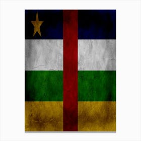 Central African Republic Flag Texture Canvas Print